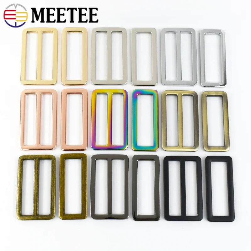 5/10ks 20-50 mm kovové sponky na kovové spony pre tašku Tri Glide Slider Clasp Webbing Dog Belt Adser Hooks DIY Hardvérové ​​príslušenstvo
