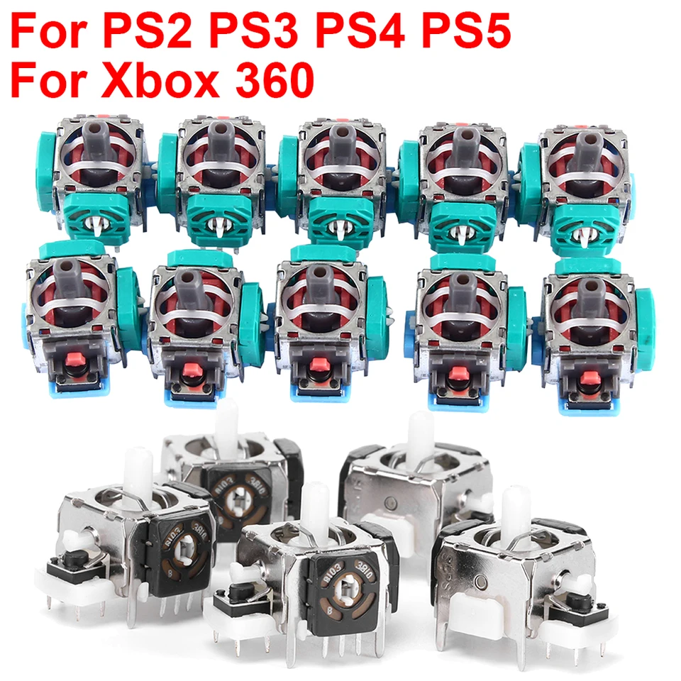 5/10ks 3D analógový joystick Modul Opravy dielov pre PS2/PS3/PS4/PS5/Xbox 360 Joystick Modul Modul Hering Controller Acties