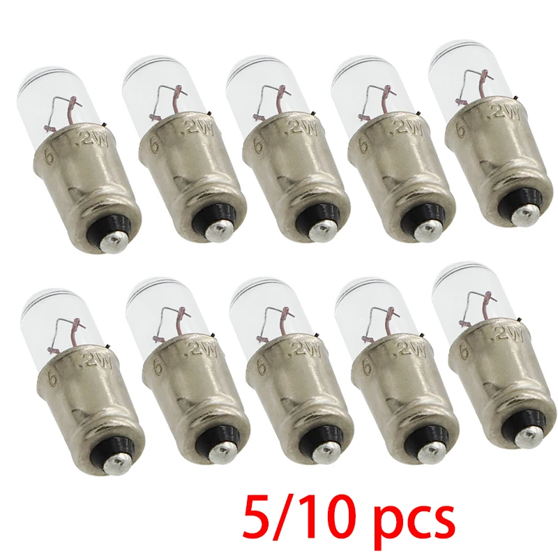 5/10ks 6v 1,2 W 6 volt 1,2 watt rýchlomer ukazovateľ ukazovateľ žiarovky pre Honda R500R SS125A CT110 CT90 CT200 CL125A CM91 CL90