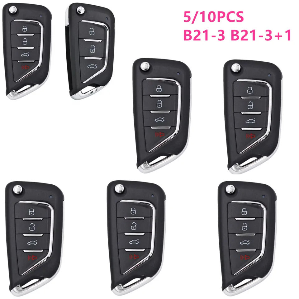 5/10ks B21-3 B21-4 KeyDiy Universal B Series KD diaľkové ovládanie pre KD200/KD900/URG200/MINI KD/KD-X2 Generujte nové diaľkové klávesy