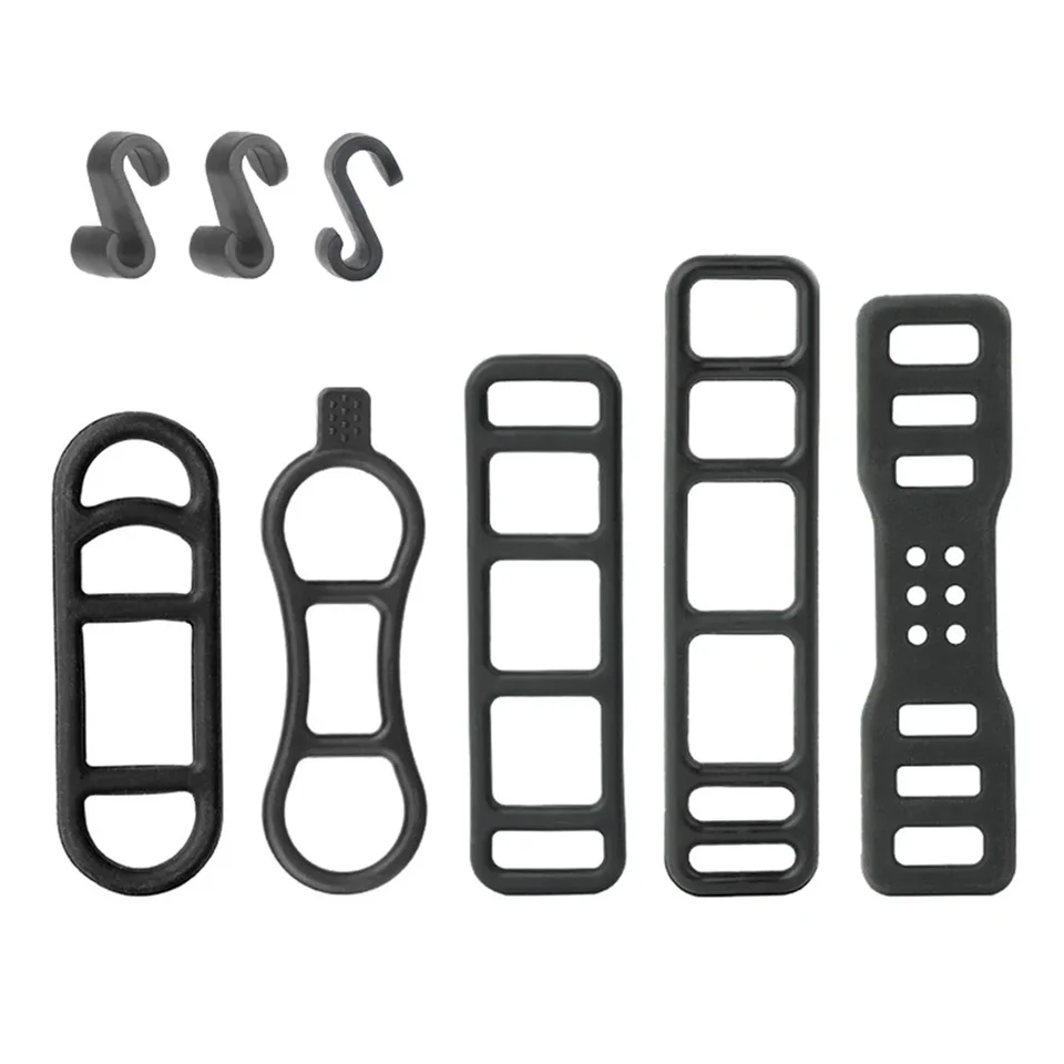 5/10ks bicyklové svetlomety Taillights Silikónové popruhy Hnacie zrkadlo Recorder