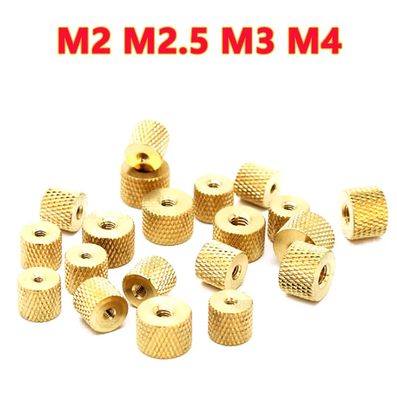 5/10ks m2 m2,5 m3 m4 knsenovaná matica Mosadz palca matica valcová nastavovacia upravte ruky Utiahnuté matice pre vodný chladenie PC PC Model PC