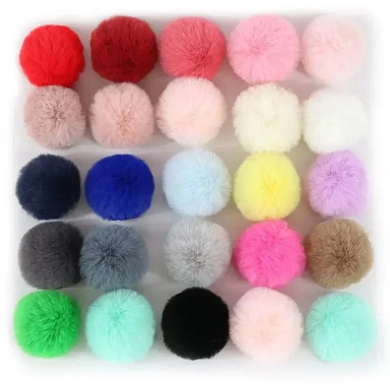 5/10ks napodobňuje králičie kožušinové pompónové guľa 5 cm vianočné pom pom pom