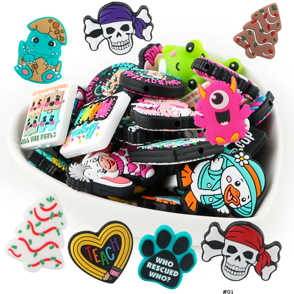 5/10ks Nové zvieratá Silikónové korálky pre šperky na výrobu DIY Keychain Náramok šperkov atď.