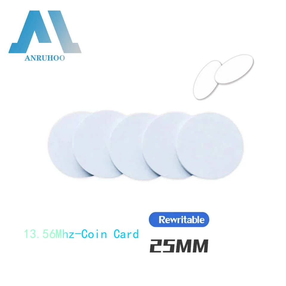 5/10ks RFID ACCECT CONTROL CONCE KARTA NFC SMART ChIP TAG 13,56MHZ 25 mm Prepísateľná kópia 1K S50 Odznak UID Kláves UID
