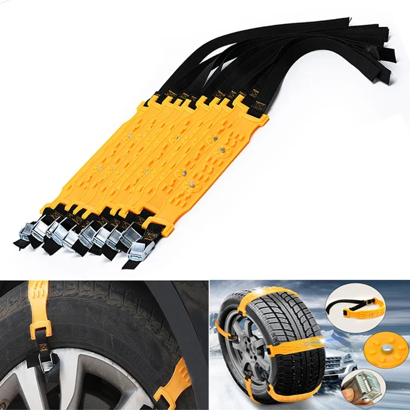 5/10ks Snow Chain Car Zimná pneumatika Nonskid pneumatiky proti náskokom snehových reťazcov pri ceste 4x4 pre autá Väčšina SUV Van Wheel Outdoor Núdzový