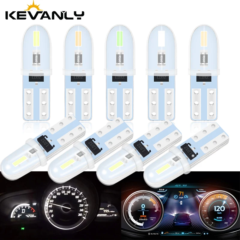 5/10ks T5 LED žiarovka W3W W1.2W LED 2SMD pre tlačidlo klimatizácie LIGHT LED LIGH LIGH DASKARDOVÉHO DASKONA VAROVANIE