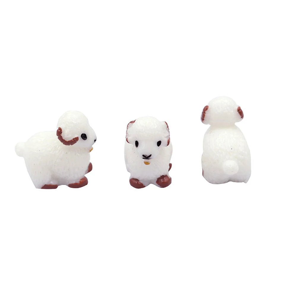 5/10ks živice Mini kozie figúrky, malé zvieratá Miniatúrna záhrada Mikro krajina Ornament, DIY Craft Decoration