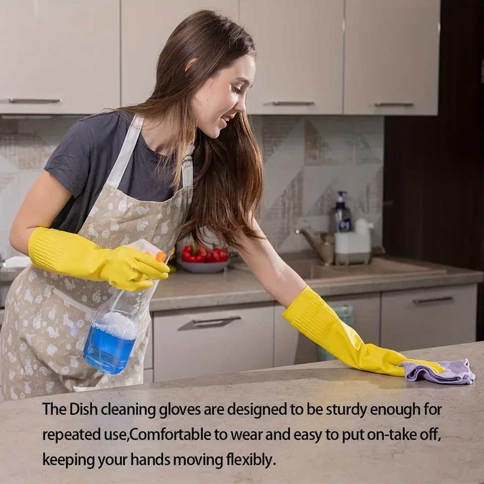 5/10pc prémiové čistenie domácnosti Čistiace rukavice chemikáliou Latex Free Free Non-Slip for Dish-Washing Washing Cleanting