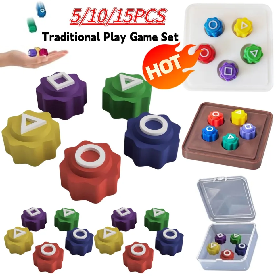 5-15ks Gonggi Jack Stone Pebbles Set Funny Stone Catching Game Hand Eye Coordination Coordination Training Toy Korean Board Party Games