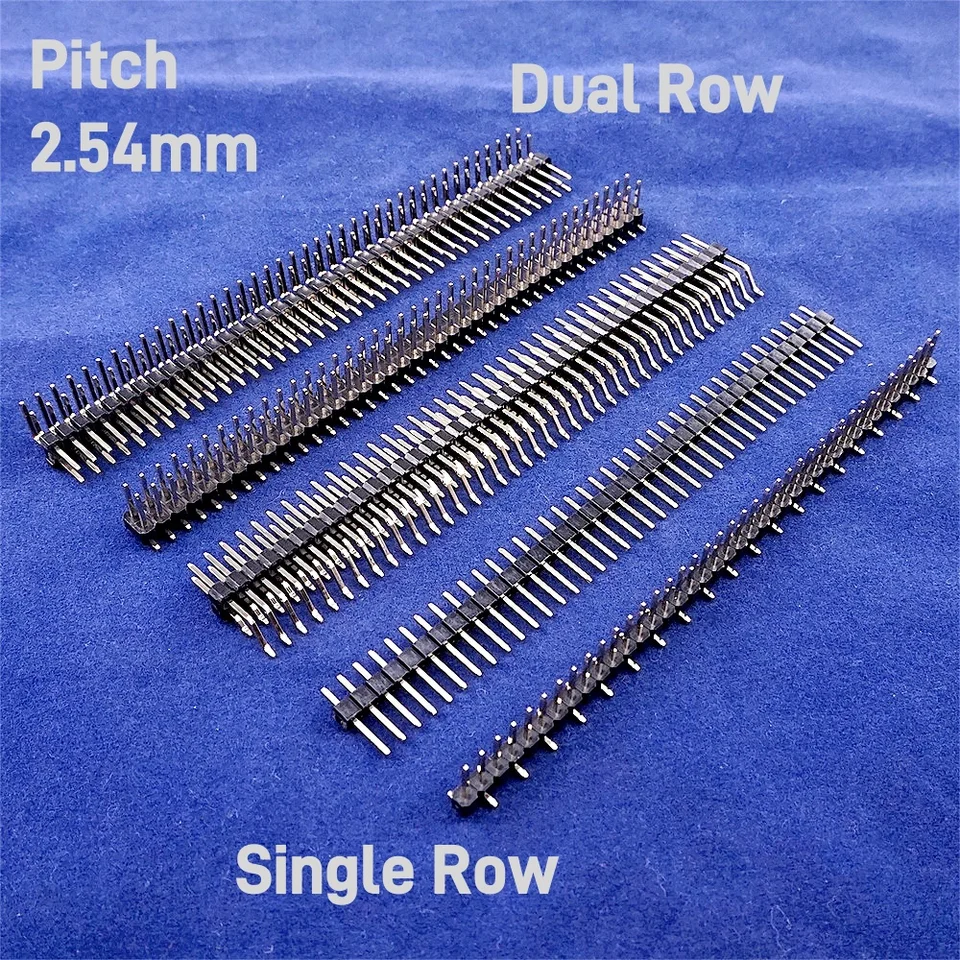 5 20 100 ks 2,54 mm hlavička rozstupu PIN MESE DUAL STRAGE 90 180 stupňa s jedným riadkom pravým uhlom SMD 1X40 PIN 2x40 Poloha