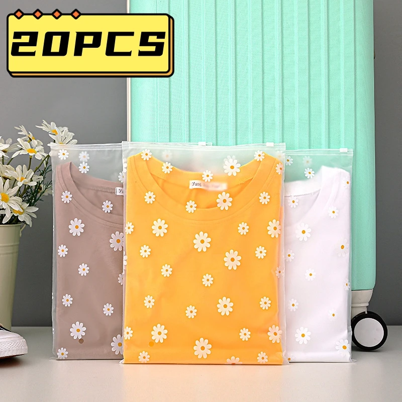 5/20ks Daisy Ziplock Storage Tašky pre odevy na matné vrecká na zips Poly pre cestovné balenie Swvece Hoodies Šijacie projekty