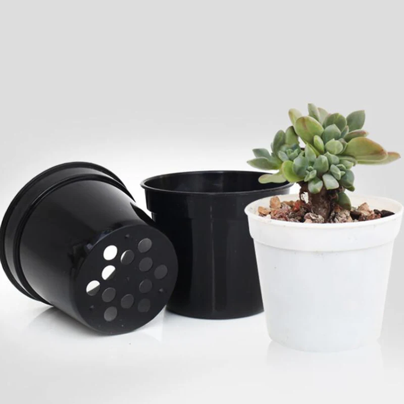 5-20ks roztomilé plastové škôlky pestované hrnce box okrúhle kvetinové nádoby Domov kvetinové záhradné zásoby dekorácie pre semená sukulenty