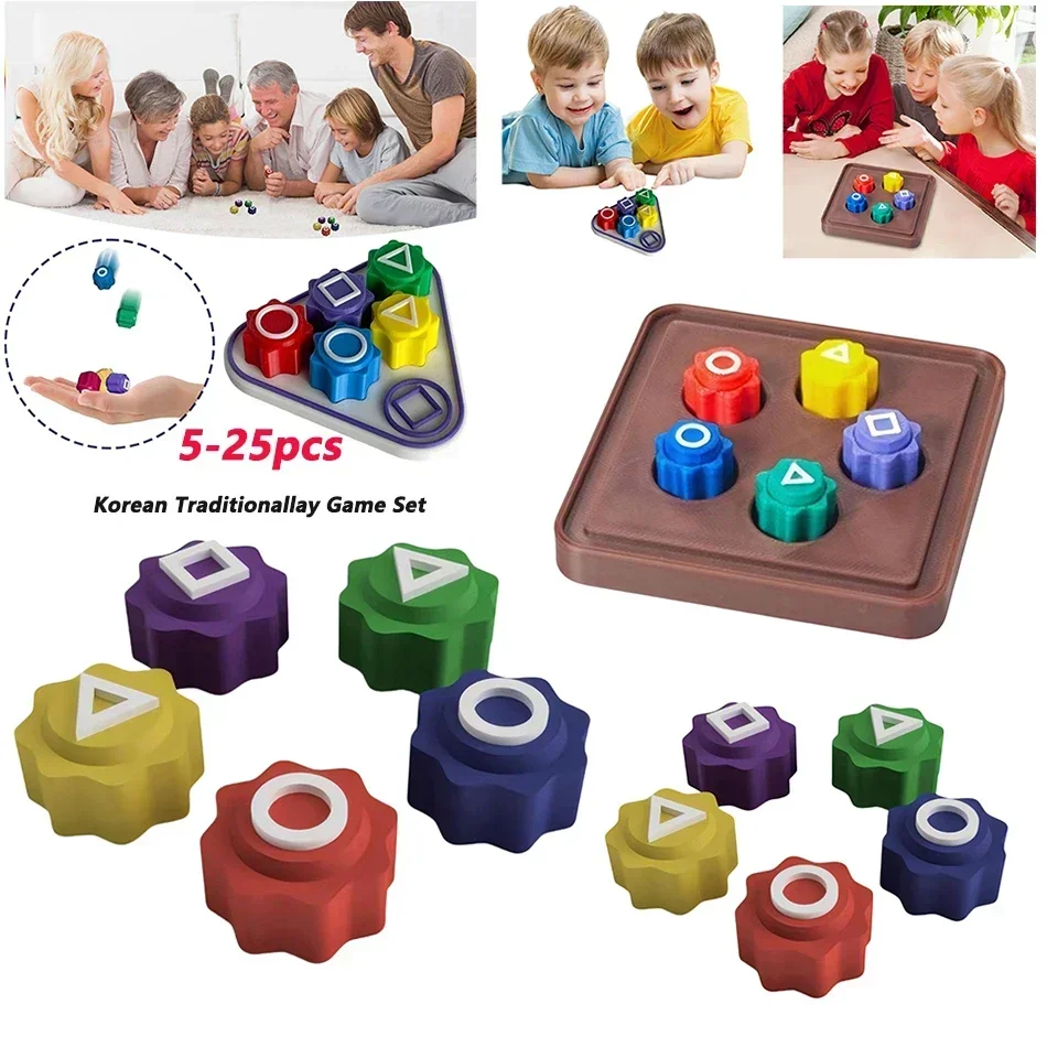 5/25 Dice Gonggi Jack Stone Pebbles Set Funny Gonggi Korean Game Tradičná hra Hra Hand Eye Coordination Training Board Game