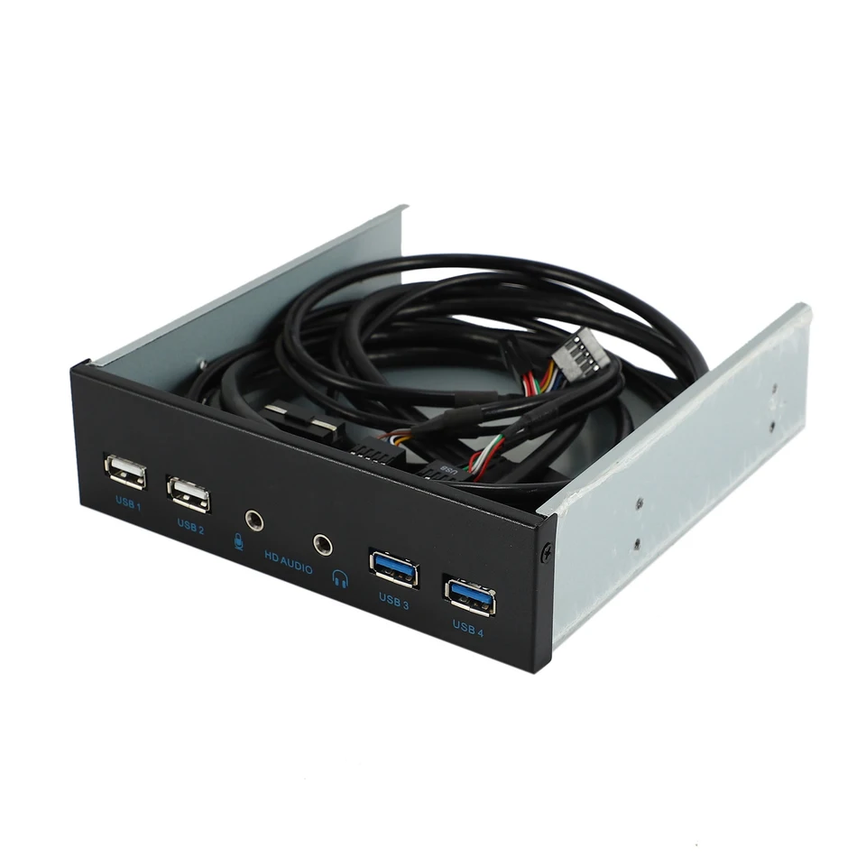 5,25 palca Desktop Case Interný predný panel USB Hub 2 Ports USB 3.0 a 2 porty USB 2.0 s konektorom Audio portu HD 20 PIN 20