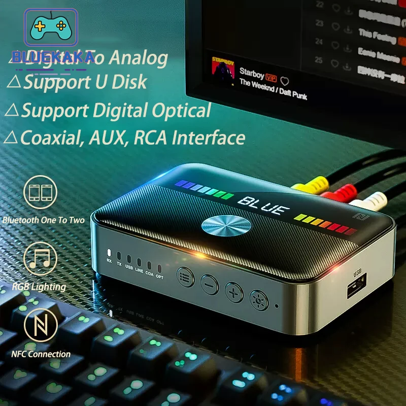 5.3 Prijímač Bluetooth NFC Bluetooth Adapter 3,5 mm koaxiálne vlákno hifi Bluetooth vysielač DAC prevodník DAC Play DAC