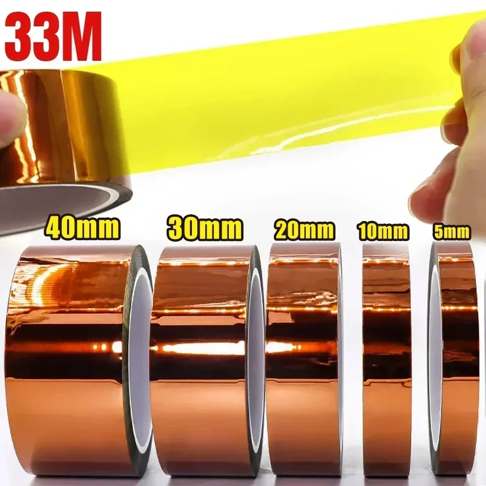 5-40 mm Kapton Tape Polyimid Adhesívna izolačná lepiaca páska каптоновый скотч tepelná páska na ochranu dosky