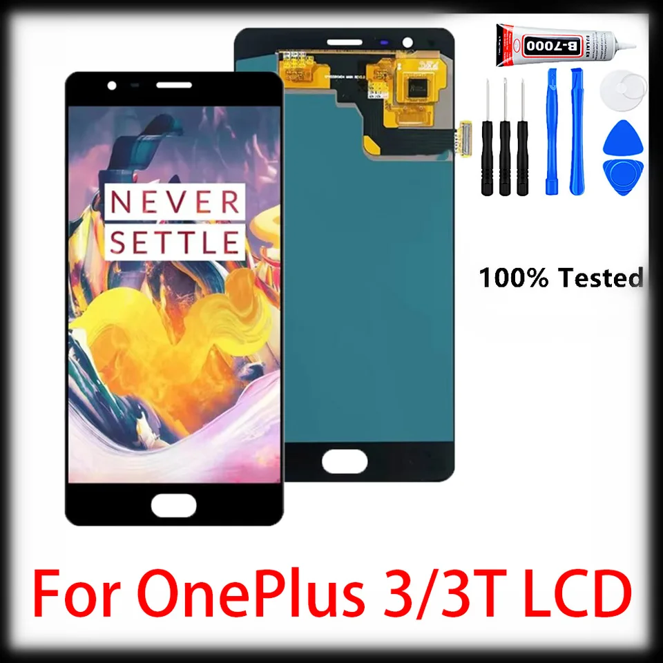 5.5 Test pre obrazovku AMOLED pre OnePlus 3 LCD displej A3010 Digitalizátor Digitalizátora obrazovky pre jeden plus 3T A3003