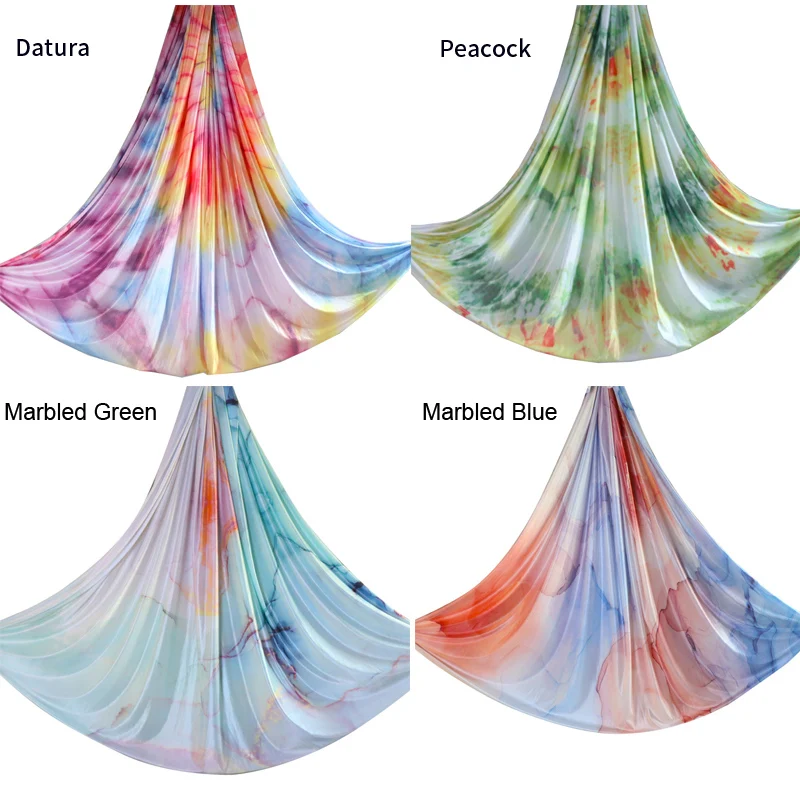 5,5 Yard 5m Aerial Yoga Hammock Tkanina 100% Aerial Nylon Tricot Hammock Pilates Yoga Flying Swing Aerial Yoga Hammock Hodváb