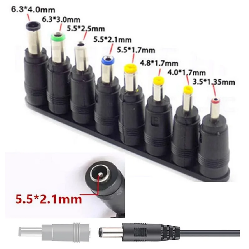 5.5x2.1mm notebook adaptér Univerzálny konektor mužského konektora pre dc zástrčky napájacie počítačové káble prenosný prenosný počítač prenosný prenosný počítač
