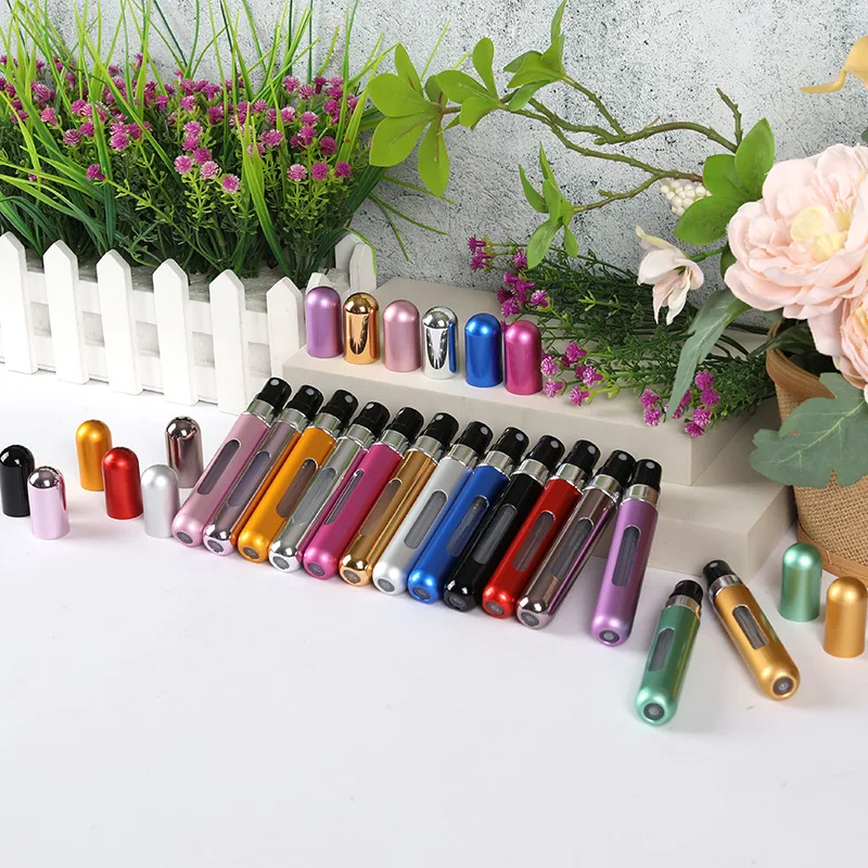 5/8 ml prenosný kvapalný kontajner na kvapalinu pre kozmetiku Mini hliníkový sprej Alcochol Prázdne doplňujúca fľaša