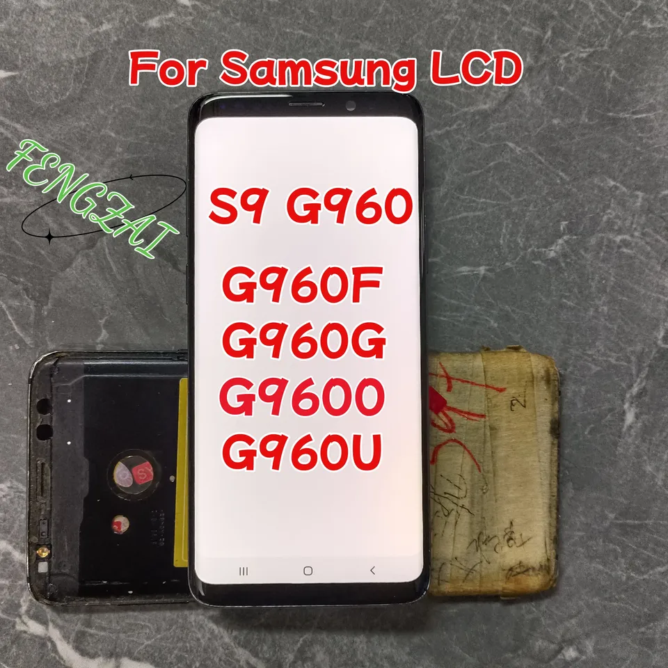 5.8''AMOLED S9 LCD DISPLEY DISPLEY DIGITIZERISTICKÝ DIGITÁRU Zostava 100% testovania na Samsung Galaxy S9 G960 G960F SM-G9600 s defektmi s defektmi