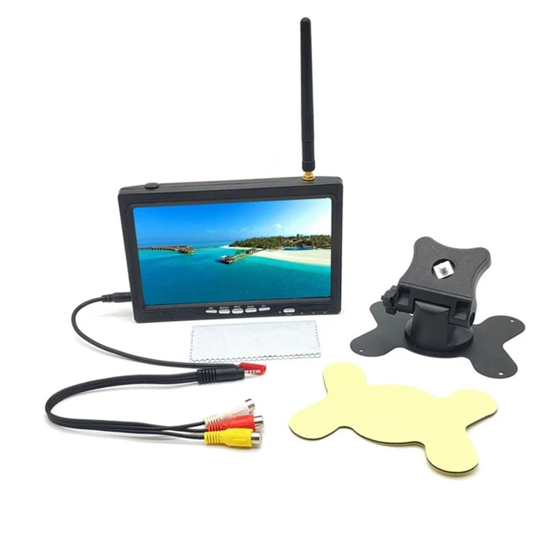 5,8G 48ch 7 palcov TN FPV Monitor 1024*600 TFT LCD SCRON DC 7-16V pre RC vysielač a RC DRON