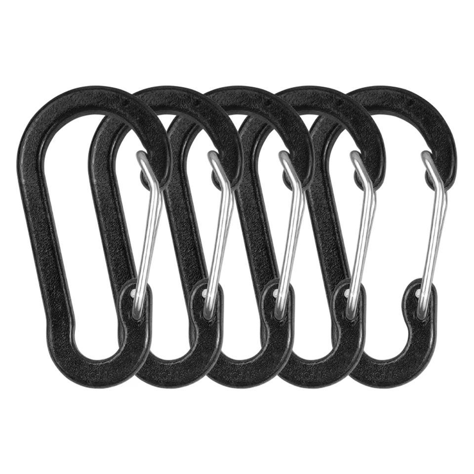 5 Carabiner Clips Mini hliníková zliatina Keychain Carabiner Clip D Prstene D za kempingové turistické rybárske batohovanie