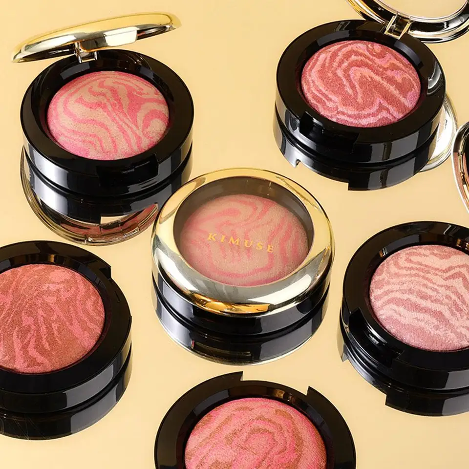 5 farieb monochromatické červenavé osvetlenie Palette Glow Baked Blush Blush Dlhodobý lícny odtieň Červenanie práškového make-up matte rouge obrys