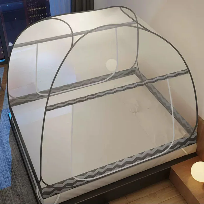 5 farieb Nové prenosné cestovné tábory Stan Bed Bed Canopy Mosquito Nets Twin Anti Mosquito Set Colpsabble Double Door Yurt Mosquito Net
