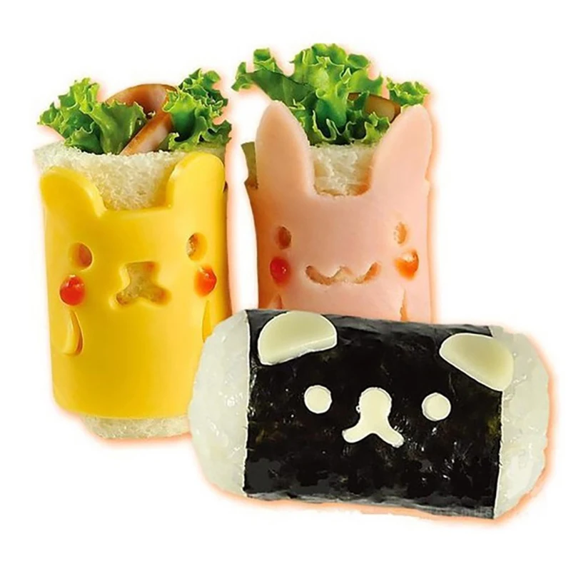 5 in 1 karikatúra forma ryžovej guľôčky tvaru Onigiri a suchá pražená morská riasa sada kuchynská súprava kuchyňa kuchynské gadget