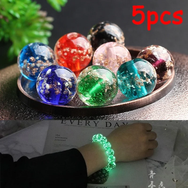 5 ks 10/12 mm okrúhle luminované kvetinové sklo voľné korálky Luminárové lampa korálky ručne vyrábané krištáľové DIY korálky šperky nálezy