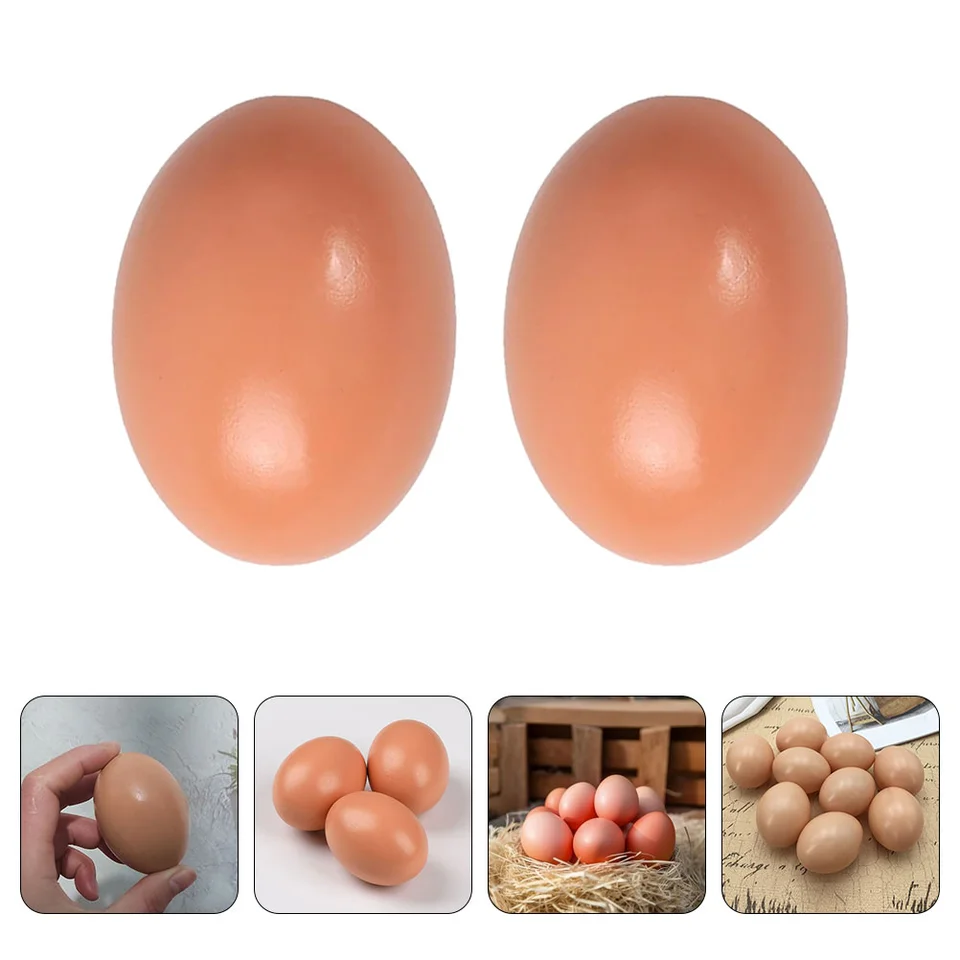 5 ks falošné kuracie vajcia Imitácia prázdne drevo Pomocné dodávky Shakers Artificial pre hniezda dieťa dieťa