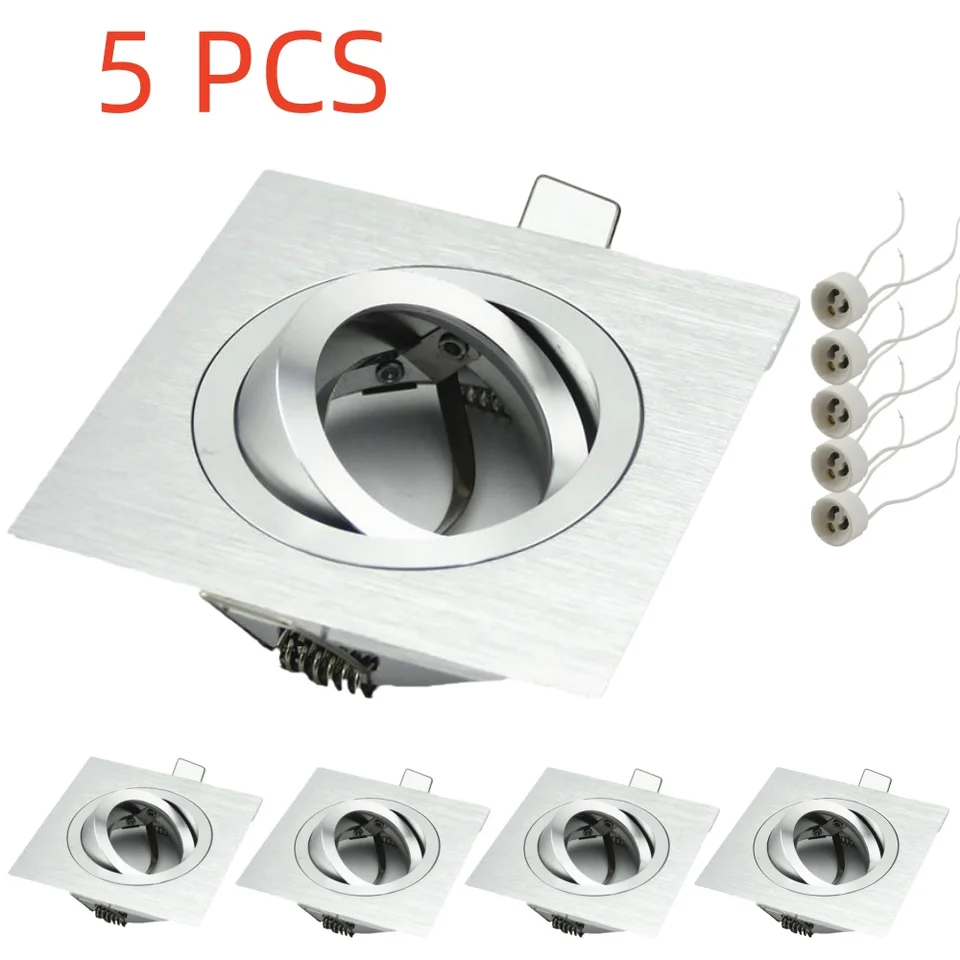 5 ks GU10/MR16 LED Downlight Strop Strop Opustené štvorcové osvetlenie Spotflight Rám Vnútorná osvetľovacia skrinka Obývacia izba