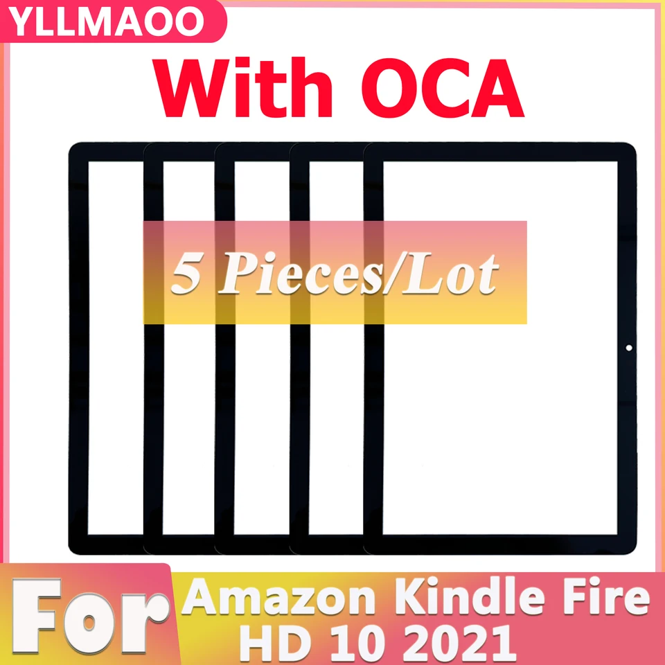 5 ks s OCA pre Amazon Fire HD 10 2021 HD 10 2021 plus 11. gen T76N2B T76N2P dotykový panel predného skla