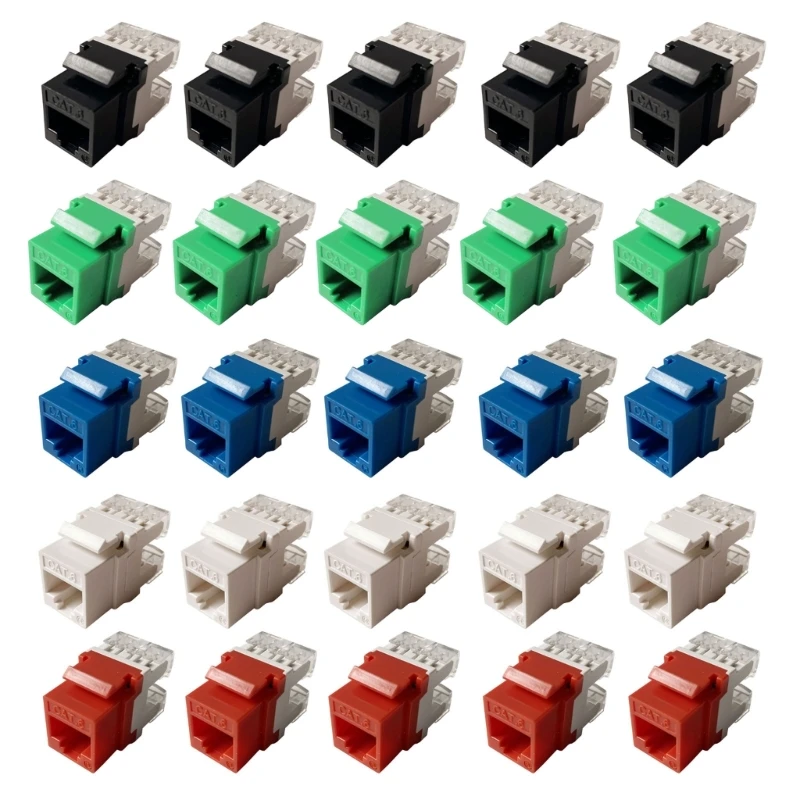 5 kusov Cat6 RJ45 Keystone Jacks Slim Profile, Ethernet Wall Jack Punch Down, Cat5e Keystone Modul Connector Dropship