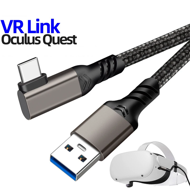 5 m nabíjanie dátového vedenia pre Oculus Quest 2 Link VR náhlavná súprava USB 3.2 Typ C Prenos USB do kábla VR kábla typu C do kábla VR typu C