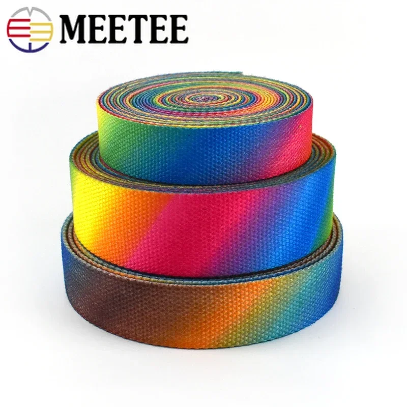 5 metrov 23/30/38 mm dúhový popruhový pás Vytlačený plátno Rase Rambon Bag Rese Base odev DIY Šijacie príslušenstvo príslušenstvo