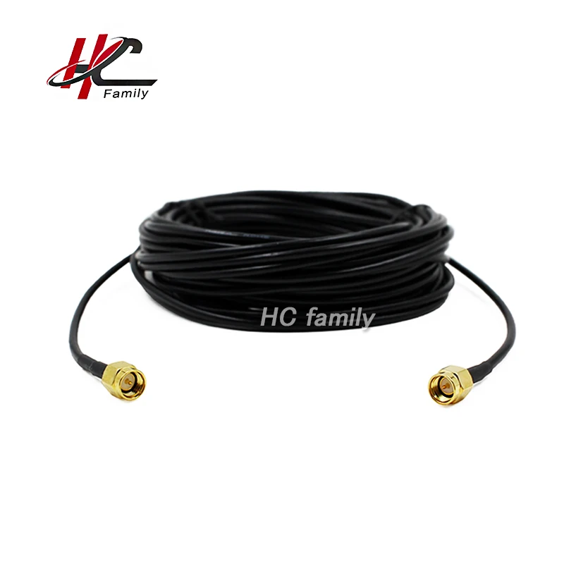 5 metrov RG174 WiFi Anténa predlžovací kábel SMA SMA Mužská zástrčka Samica Jack Straight Pigtail Adapter RG174
