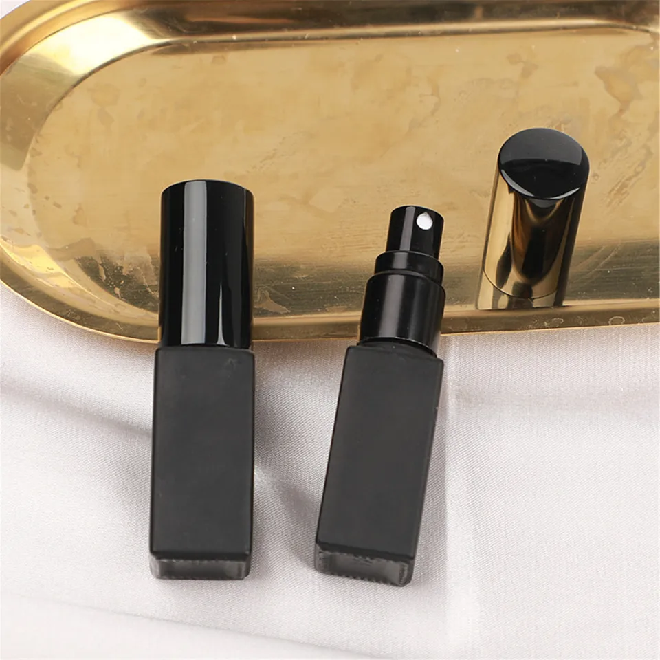 5 ml 10 ml doplňovateľné fľaše na rozprašovanie parfumov Black Mini Parfumový postrek prenosný sprejový fľaša s prázdnou náplňou na cestovanie