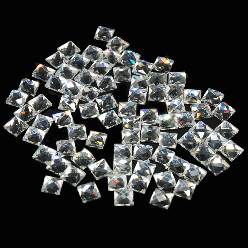 5 mm 16 farieb štvorcový tvar HOTFIC Glass Glass kamienky DMC HOT FIF CRESTAL Stones pre domácich majstrov kreatívny dizajn