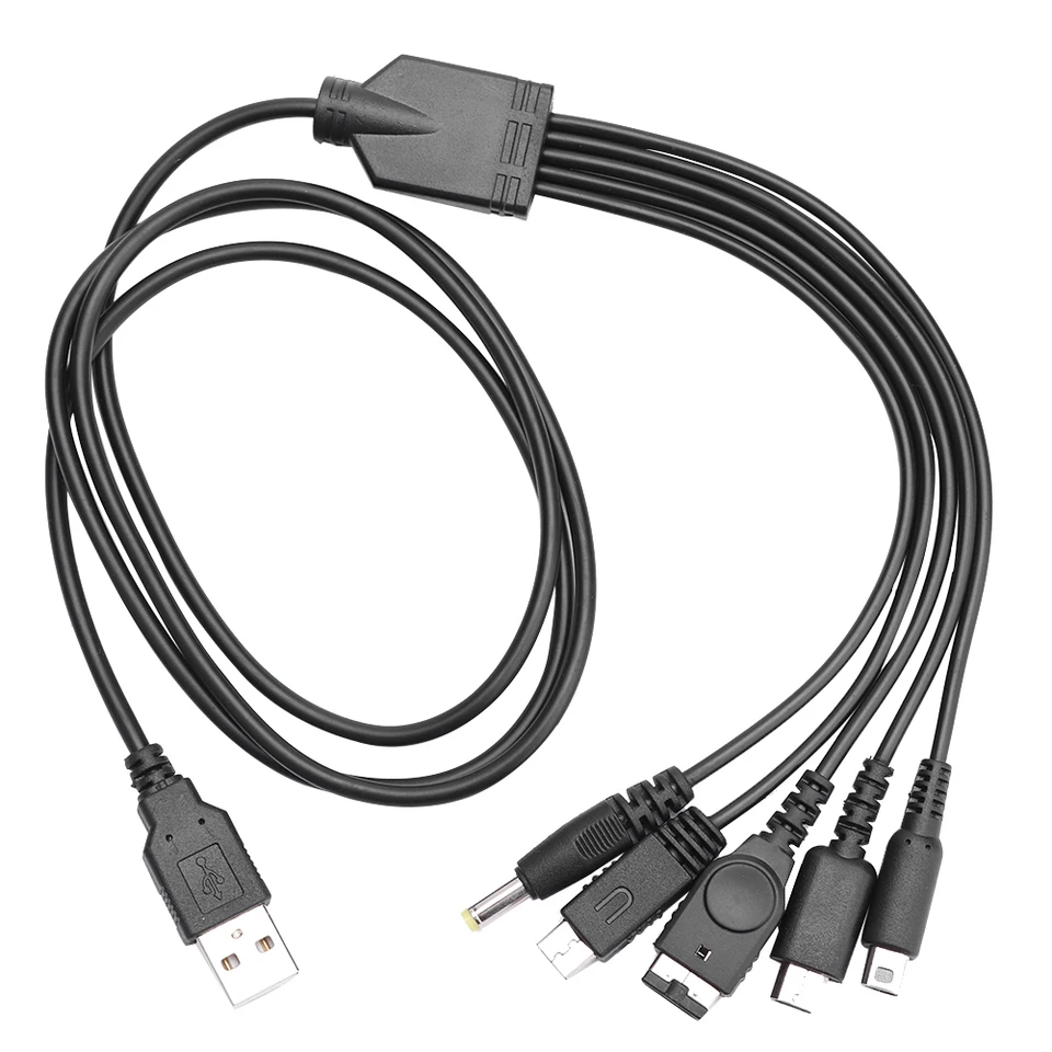 5 na 1 nabíjací kábel USB pre Nintend NOVINKA 3DS XL NDS Lite ndsi ll Wii U Nabíjačku kábla na výmenu Sony PSP 1000/2000