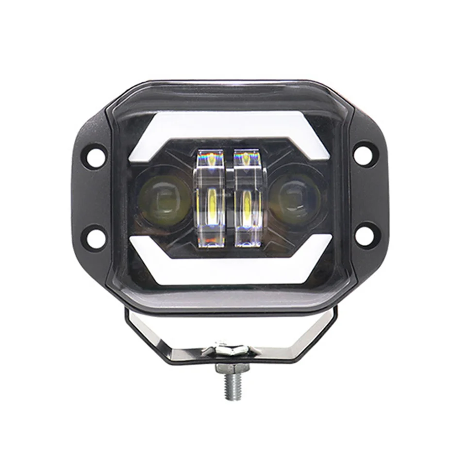 5 -palcové auto LED pracovné svetlá Angel Eyes Square Spotlights predný nárazník hmlové svetlá vhodné pre wranglerov