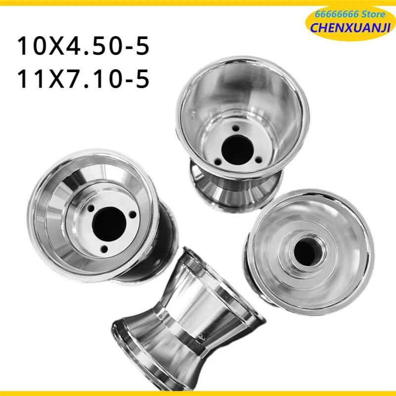 5-palcové Kart Kart Rims 11x7.10-5 10x4.50-5 Hliníková zliatina predného a zadného kolesa pre driftové auto Go Karting Racing Track Racer