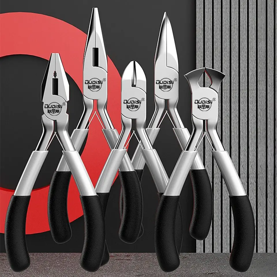 5 -palcové mini kliešte Diagonálne kliešte okrúhle ohnuté kliešte na ihlu Handcraft Beting Izolovaný kliešte pre DIY Small Jewelry Plier