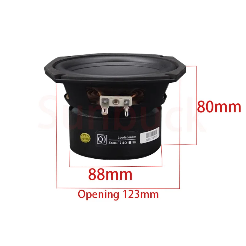 5 -palcový 5,25 palca 50 W 4 Ohm 8 Ohm Reproduktory Convet Bowl Tvar Subwoofer Loudspeaker Anti magnetický zvukový reproduktor zvuk