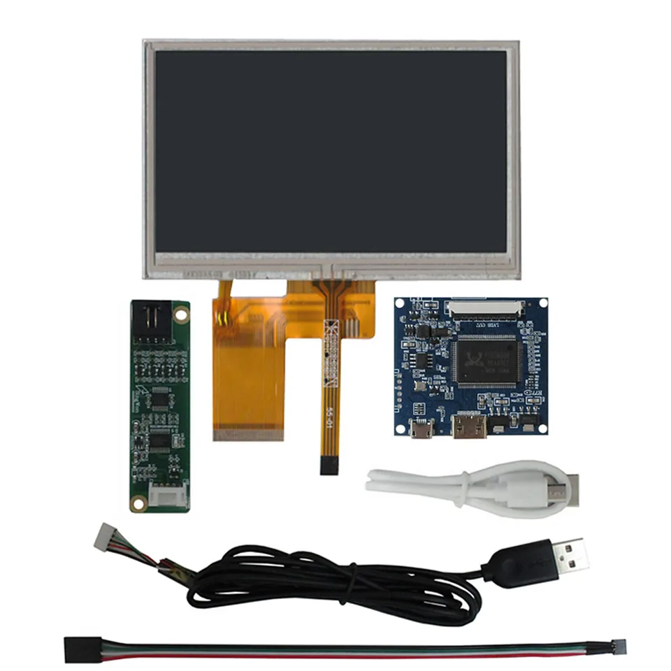 5-palcový 800*480 TFT LCD Display Display Display Digitator Digitator Ovládač ovládača ovládača Mini HDMI Monitorova súprava Monitor
