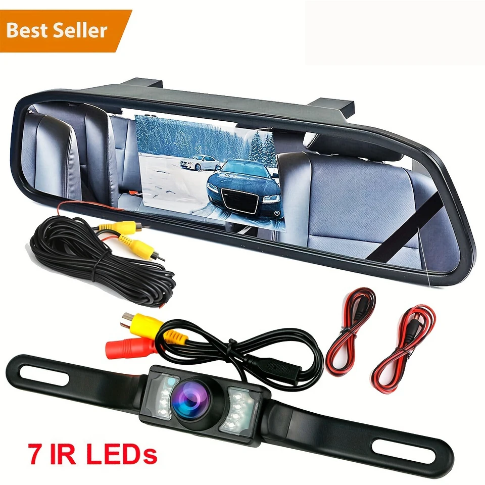 5-palcový systém zálohovania kamery s vysokým rozlíšením-7 IR LED nočné videnie