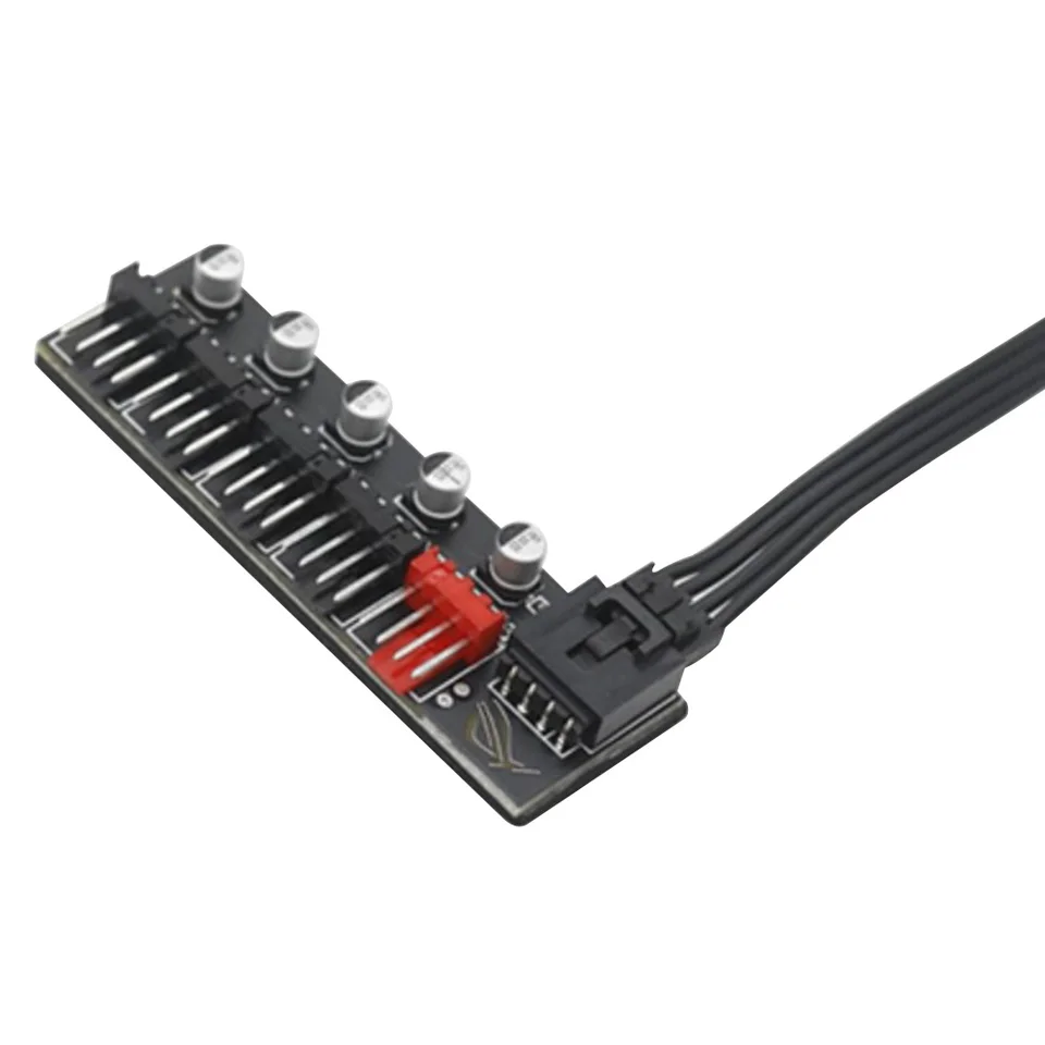 5 portov Desktop PC Cooler Cooling Ventilátor Conoll Controll pre 4 PIN PWM ventilátor