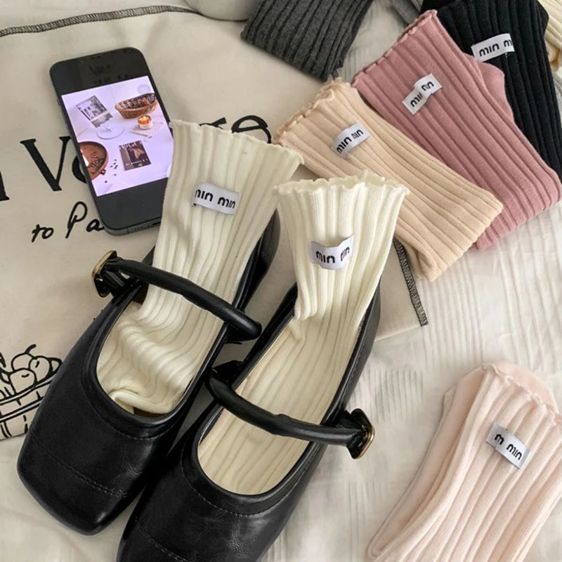 5 párov kawaii roztomilé volácie ponožky Ženy Japonský kórejský min štýl LOLITA Dievčatá Sox Sox Sox Color Pohodlná domáca ponožka bavlna